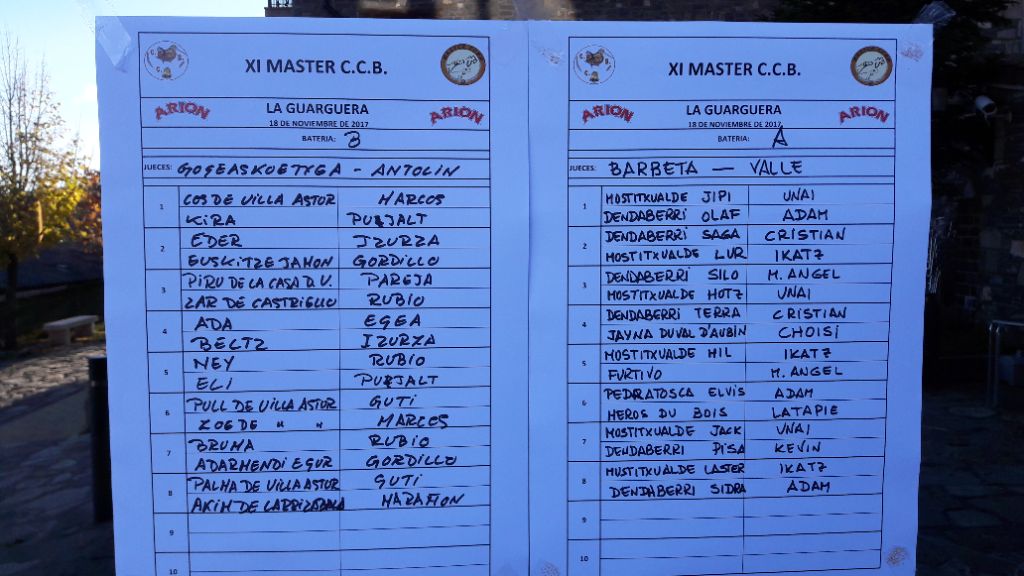 XI Master CCB - La Guarguera novembre 2017